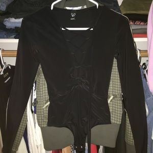 Lace-up body suit NWOT